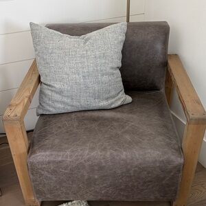 Blue Linen Throw Pillows. 21”x 21”. Inserts not included. (2).